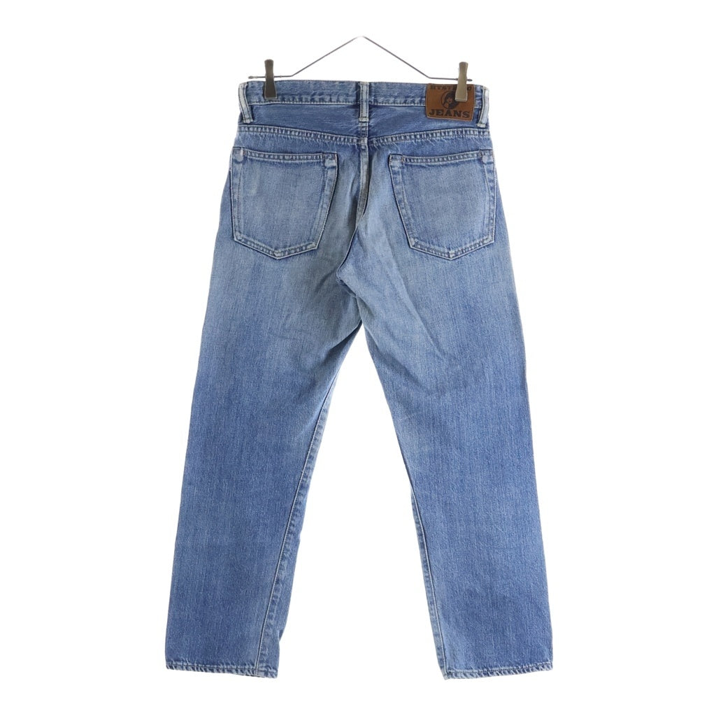 HYSTERIC GLAMOUR(ヒステリックグラマー) LEATHER PATCH DENIM PANTS 革パッチ スタッズ ボタンフライ デニムパンツ ジーンズ インディゴ