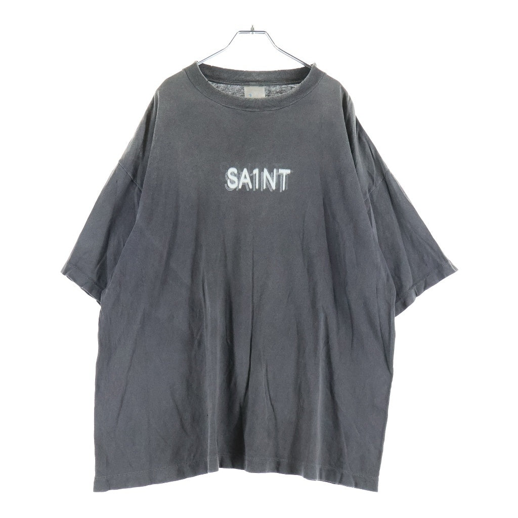 SAINT MICHAEL(セントマイケル) 24AW SS TEE SEVEN DEADLY ロゴ半袖プリントTシャツ ダメージ加工 SM-YS1-0000-003