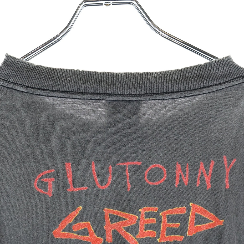 SAINT MICHAEL(セントマイケル) 24AW SS TEE SEVEN DEADLY ロゴ半袖プリントTシャツ ダメージ加工 SM-YS1-0000-003