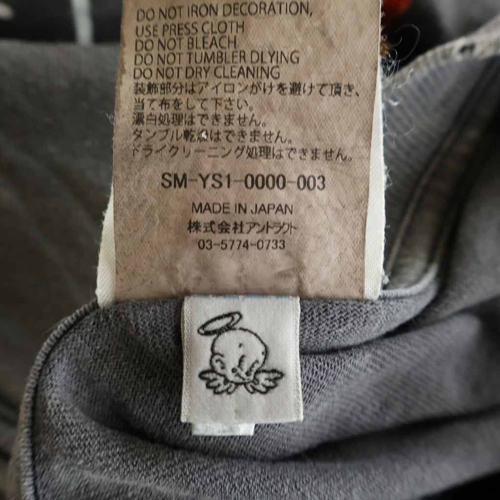 SAINT MICHAEL(セントマイケル) 24AW SS TEE SEVEN DEADLY ロゴ半袖プリントTシャツ ダメージ加工 SM-YS1-0000-003