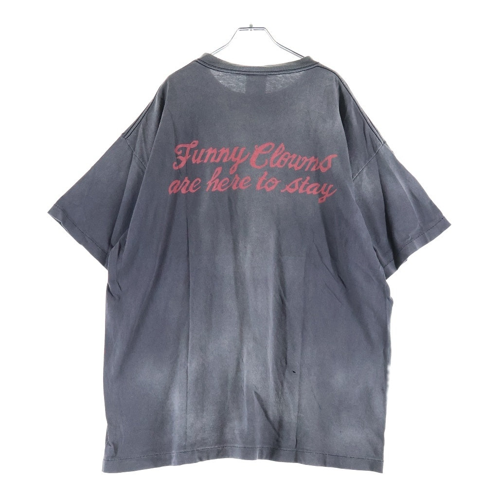 SAINT MICHAEL(セントマイケル) 24SS SS TEE MAGICAL SAINT マジカルセント ダメージ加工 半袖Tシャツ グレー SM-YS8-0000-006