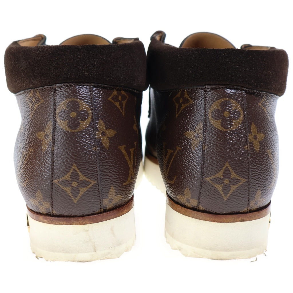LOUIS VUITTON(ルイヴィトン) ×NIGO LVモッズ・ライン アンクルブーツ モノグラム キャンバス レザー チャッカブーツ ハイカットシューズ ブラウン/ホワイト 1A81E8