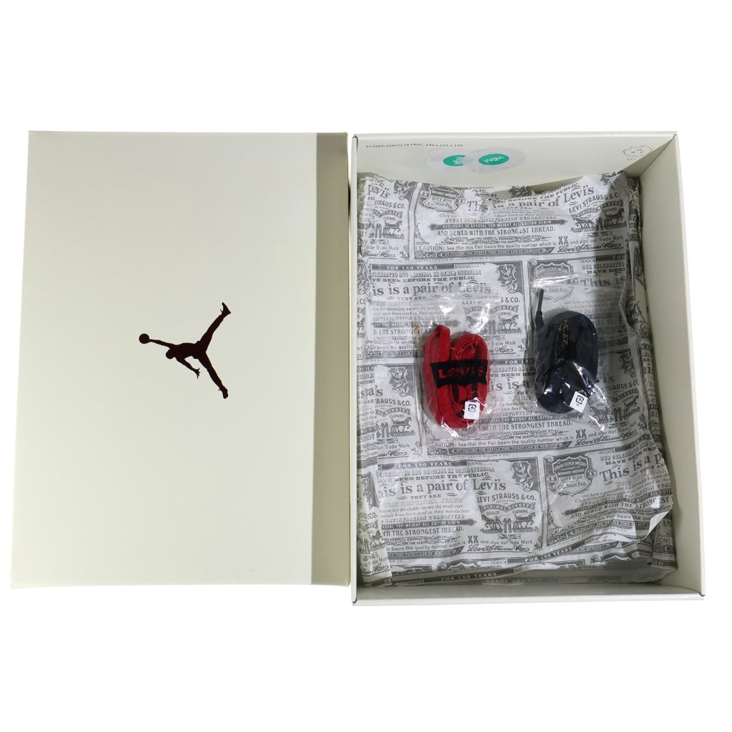NIKE(ナイキ) ×LEVI'S AIR JORDAN 3 RETRO ECRU DENIM リーバイス エアジョーダン3 エクリュデニム ハイカットスニーカー クリーム US9.5/27.5cm IR0910-400