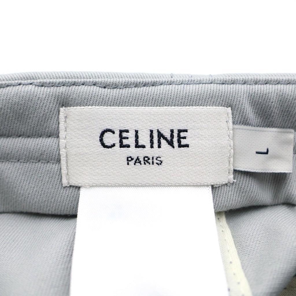 CELINE(セリーヌ) トリオンフ ライトコットン ギャバジン キャップ 帽子 グレー AA0AG0G07.GBN2 レディース