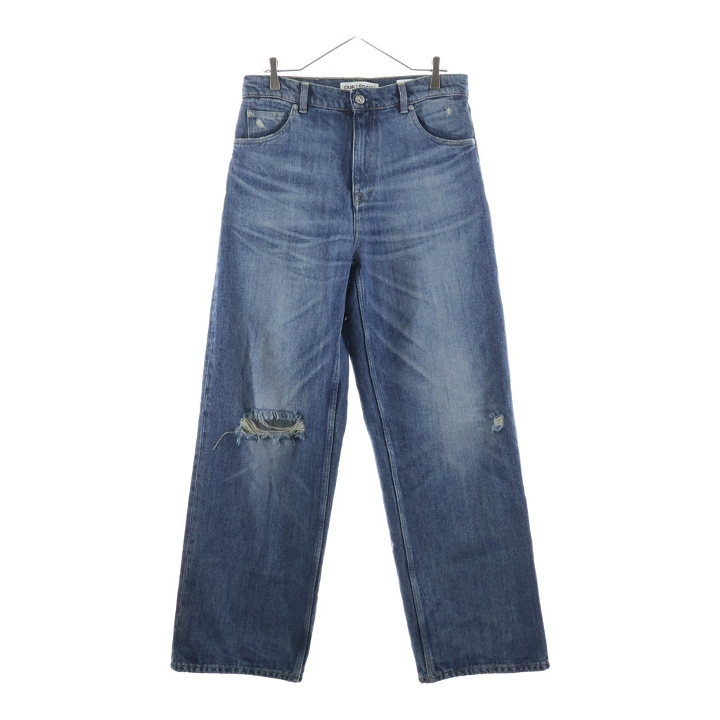 OUR LEGACY(アワーレガシー) 25AW VAST CUT ヴァストカット ジップフライ ダメージ バギーデニム インディゴ M4255VR