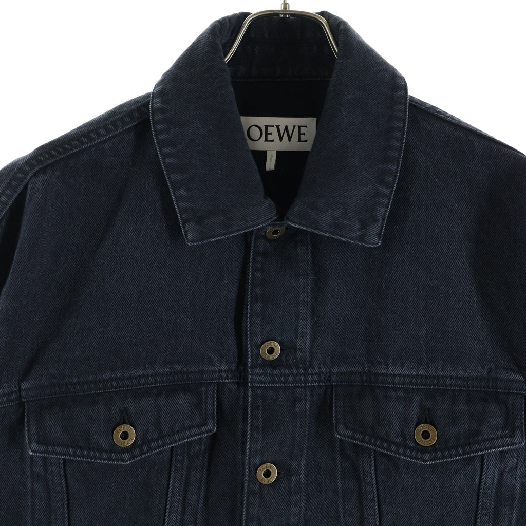 LOEWE(ロエベ) ANAGRAM LOGO DENIM JAKCET アナグラムロゴ トラッカー デニムジャケット ブラック H526Y50W40