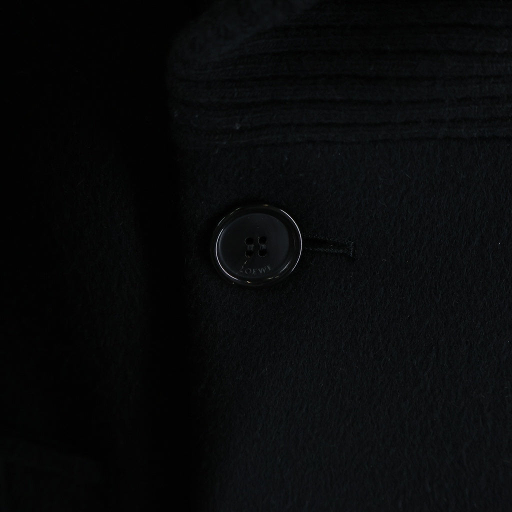 LOEWE(ロエベ) ANAGRAM PACTH WOOL PEA COAT アナグラムレザーパッチ ウール ピーコート ブラック H526Y01WCI