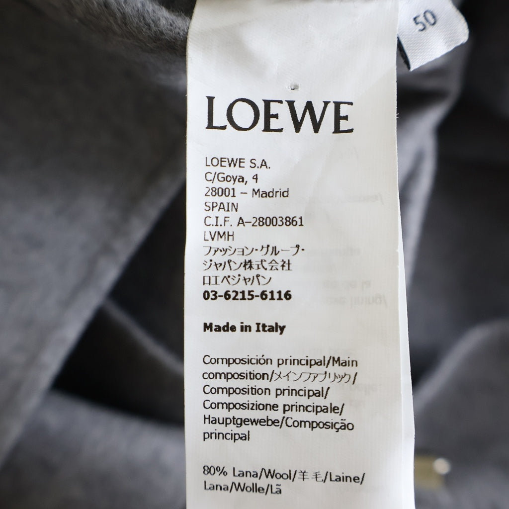 LOEWE(ロエベ) ANAGRAM WORKWEAR SHIRT JACKET アナグラム ワークウェア シャツジャケット ウール グレー H526Y03W77