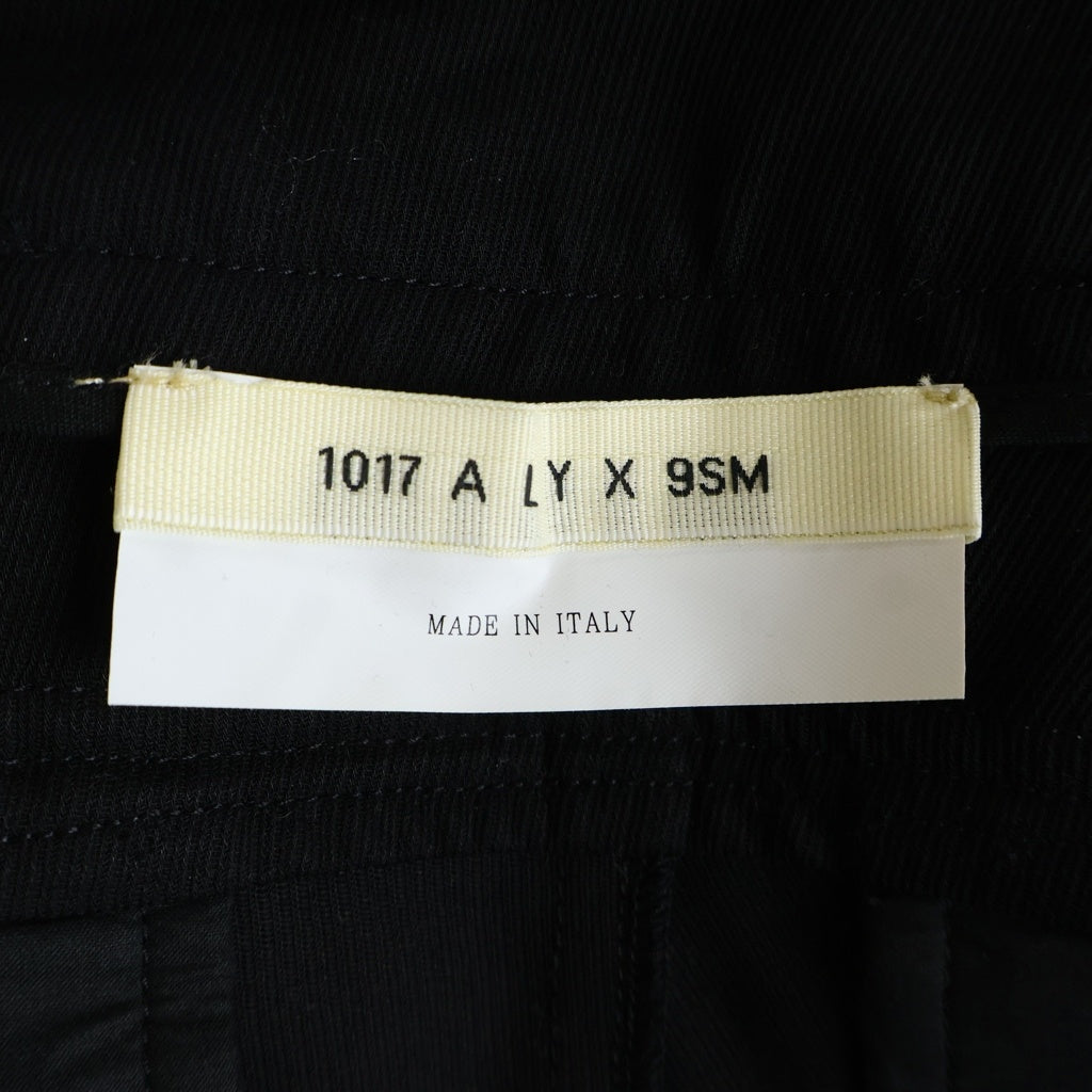 ALYX(アリクス) BELTED BUCKLE TROUSER バックルベルト ジップパンツ ブラック