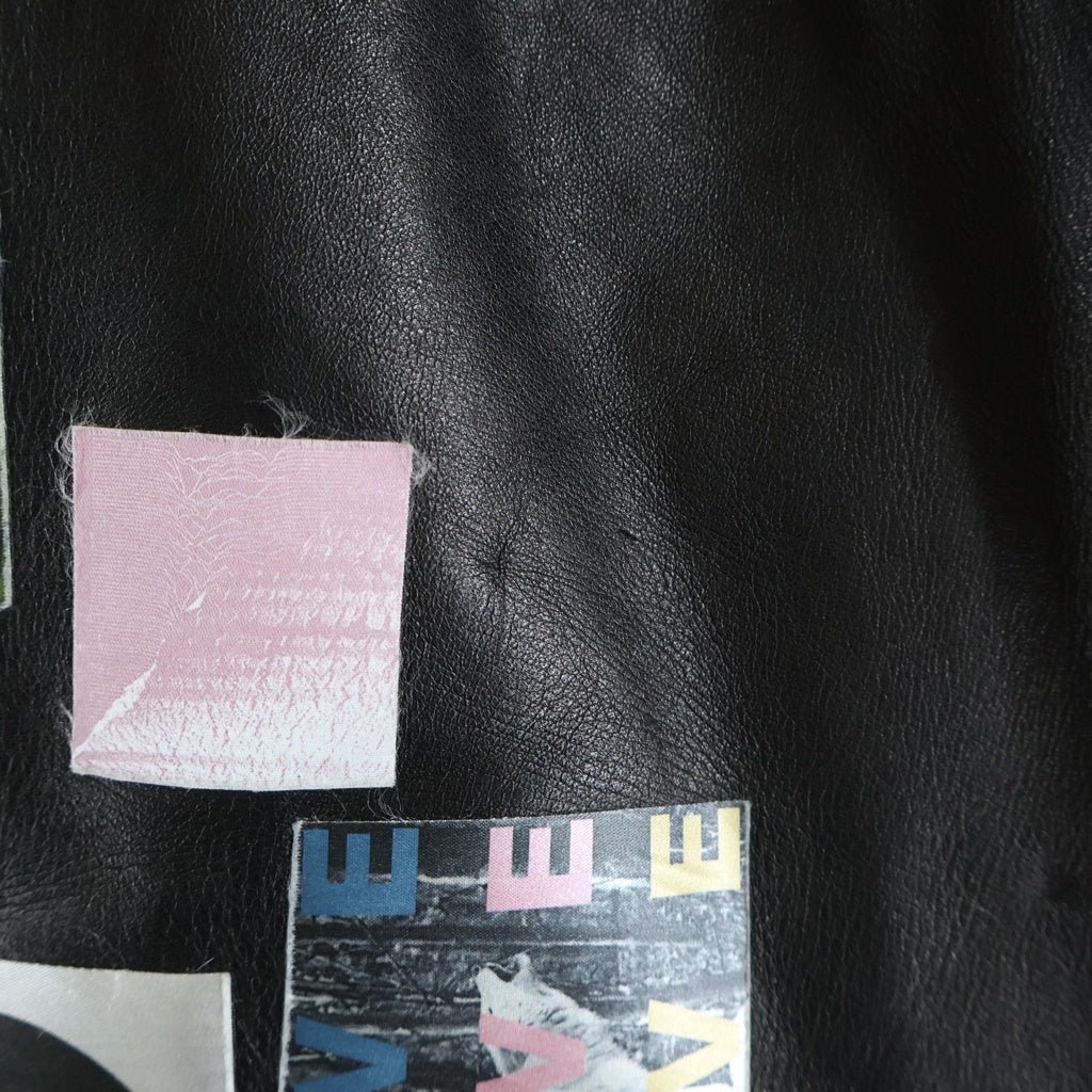 ALMOSTBLACK(オールモストブラック) FAN別注 1thANNIVERSARY LEATHER JACKET FAN一周年記念装飾 レザージャケット ダブルライダース ブラック 18SS-J008