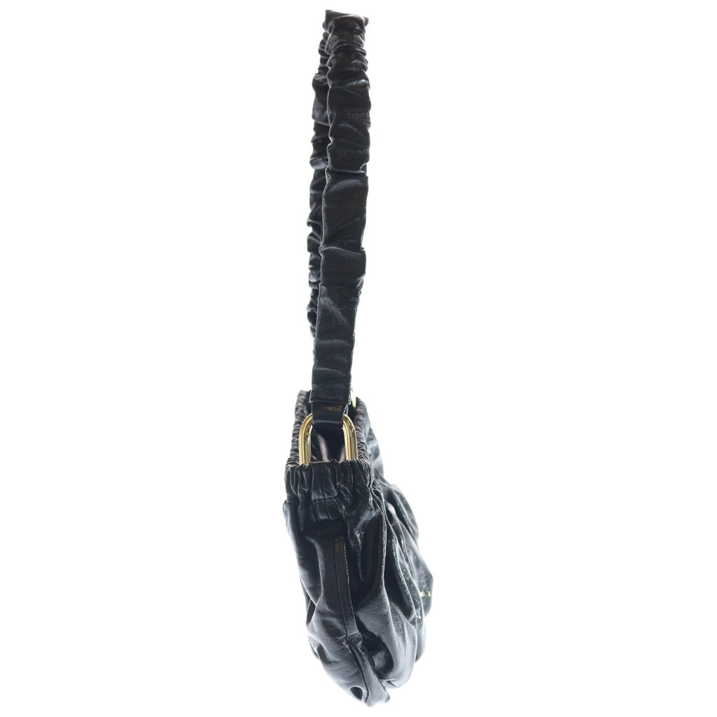 MARNI(マルニ) RUCHED LEATHER SHOULDER BAG SBMP0297U0 ルッチド レザーショルダーバッグ ブラック レディース