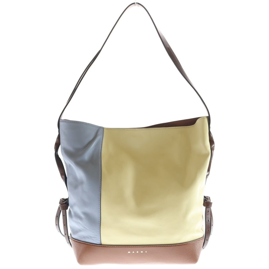 MARNI(マルニ) Pod 2.0 スモール ホーボーバッグ ショルダーバッグ SCMP0086U3 ブルー/ホワイト レディース