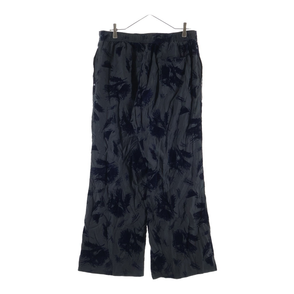 TOGA TOO(トーガ トゥ) 25SS FLOCKY PRINT PANTS TZ251-FF912 フロッキープリント ロングパンツ レディース ブラック