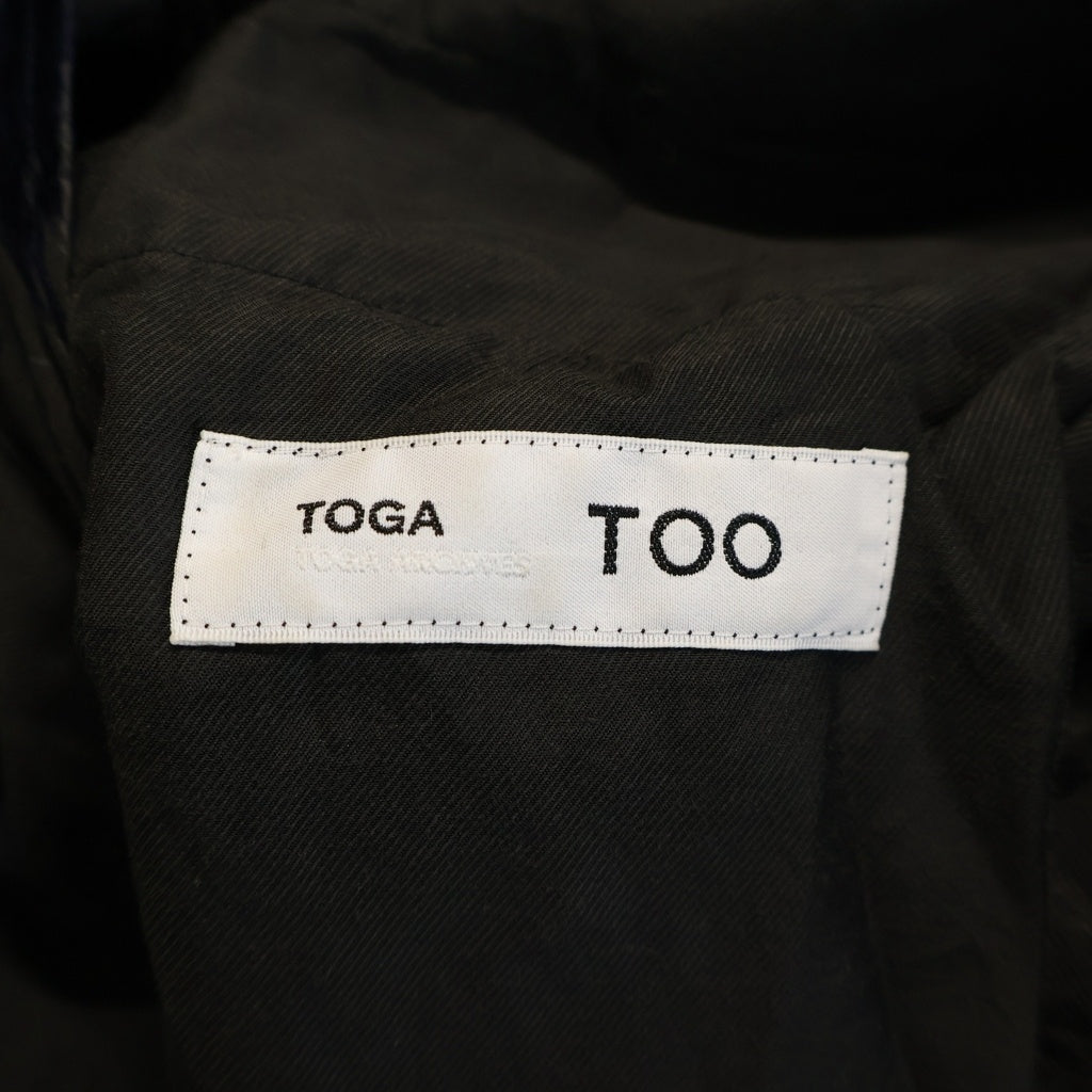 TOGA TOO(トーガ トゥ) 25SS FLOCKY PRINT PANTS TZ251-FF912 フロッキープリント ロングパンツ レディース ブラック
