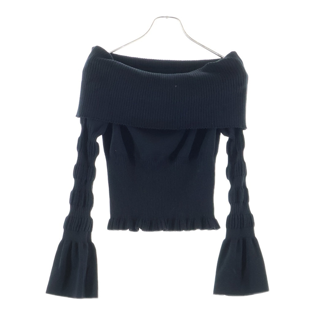 FETICO(フェティコ) THE TOKYO 別注 STRIPE KNIT OFF-SHOULDER TOP FTC244-0722 ストライプニットオフショルダートップ レディース