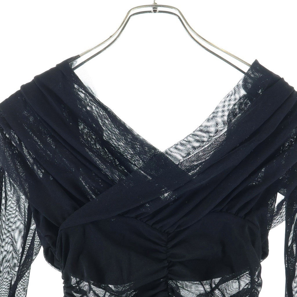 FETICO(フェティコ) TULLE FRILLED BODYSUIT BLACK FTC252-0402 チュール フリルド ボディスーツ レディース ブラック