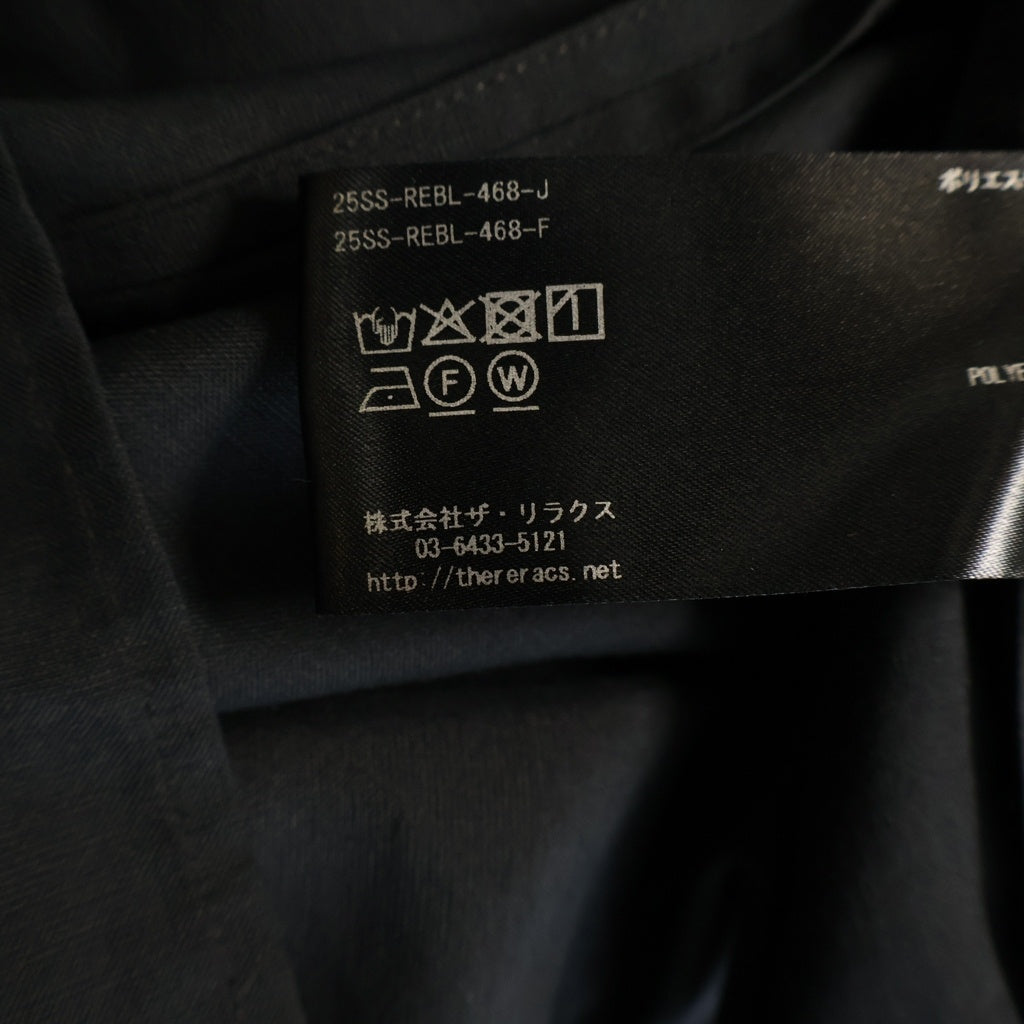 THE RERACS(ザ リラクス) 25SS ハーフボタン バンドカラー半袖シャツ 25SS-REBL-468-IDSP-J ブラック