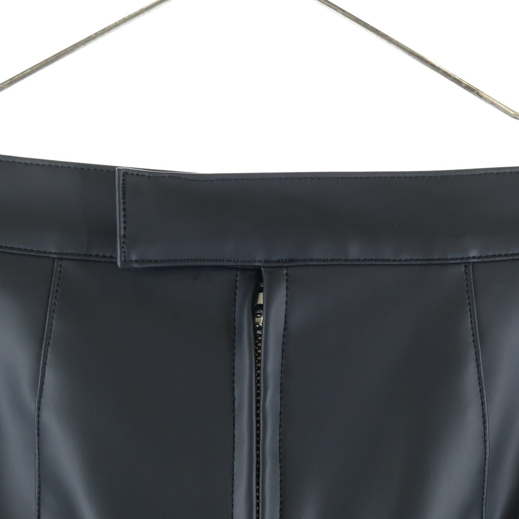 FETICO(フェティコ) FAUX-LEATHER SLIT SKIRT FTC234-0501 フェイクレザー スリットスカート レディース ブラック