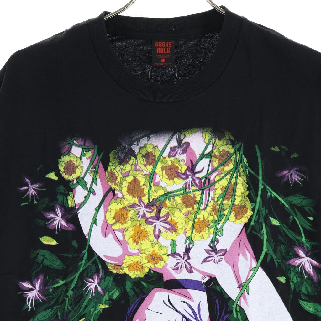 GEEKSRULE(ギークスルール) CHAINSAW MAN The Movie Reze SILKSCREEN PRINTING T SHIRT vol.01 チェンソーマン レぜ編 コラボプリント半袖Tシャツ ブラック