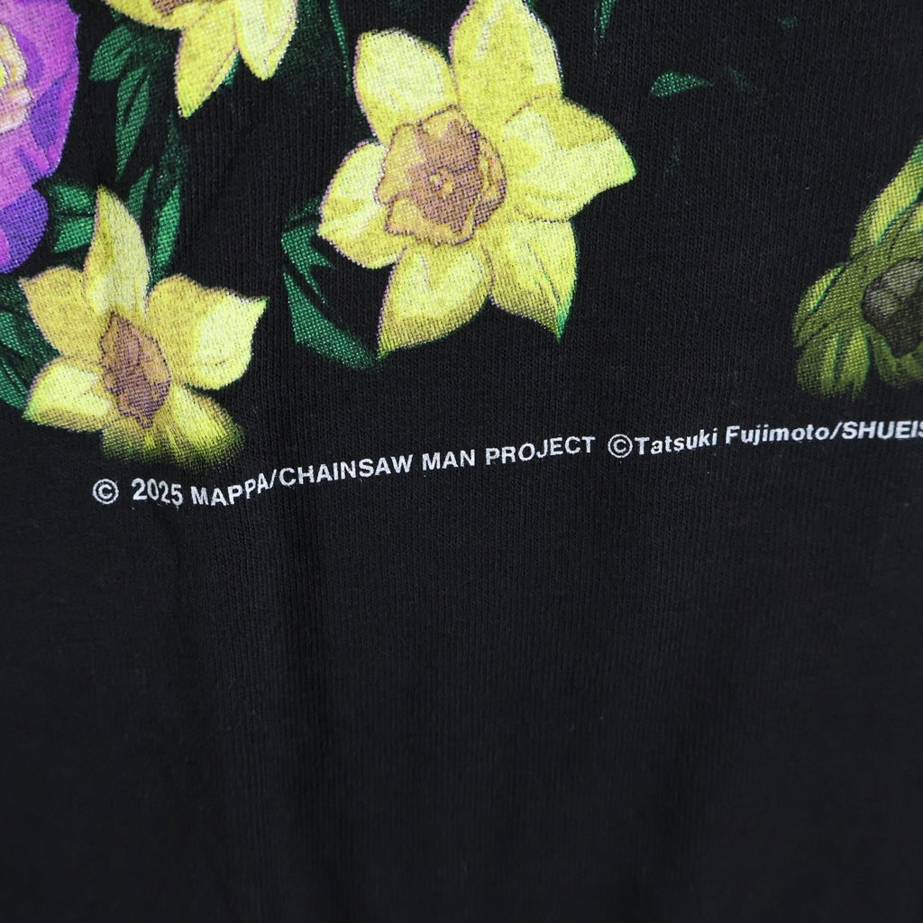 GEEKSRULE(ギークスルール) CHAINSAW MAN The Movie Reze SILKSCREEN PRINTING T SHIRT vol.01 チェンソーマン レぜ編 コラボプリント半袖Tシャツ ブラック