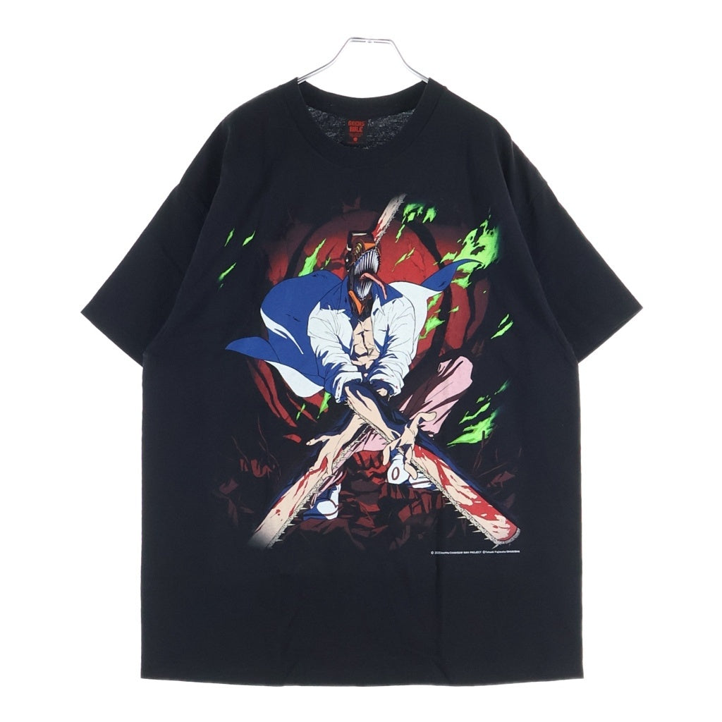 GEEKSRULE(ギークスルール) CHAINSAW MAN The Movie Reze SILKSCREEN PRINTING T SHIRT vol.02 チェンソーマン レぜ編 コラボプリント半袖Tシャツ ブラック