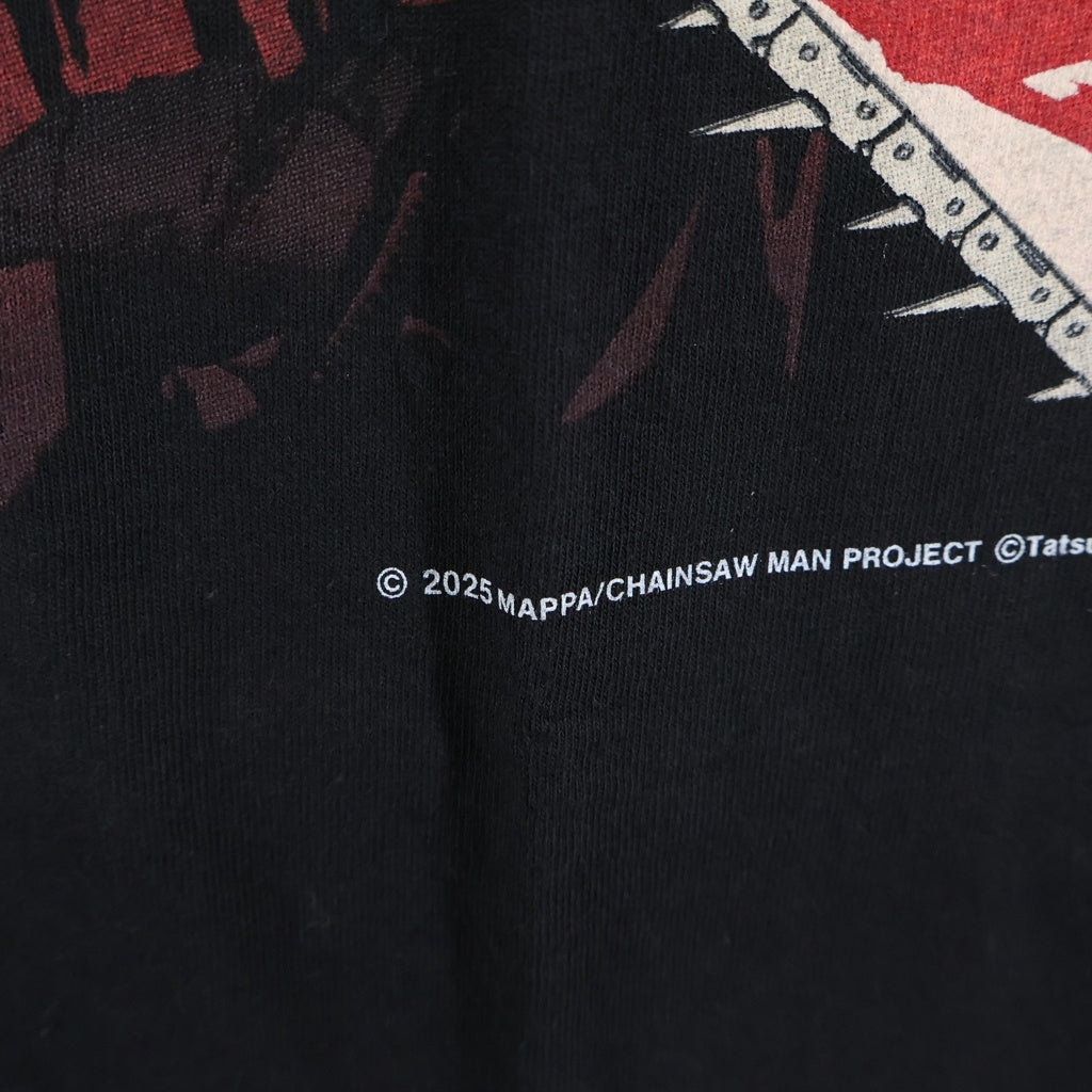 GEEKSRULE(ギークスルール) CHAINSAW MAN The Movie Reze SILKSCREEN PRINTING T SHIRT vol.02 チェンソーマン レぜ編 コラボプリント半袖Tシャツ ブラック