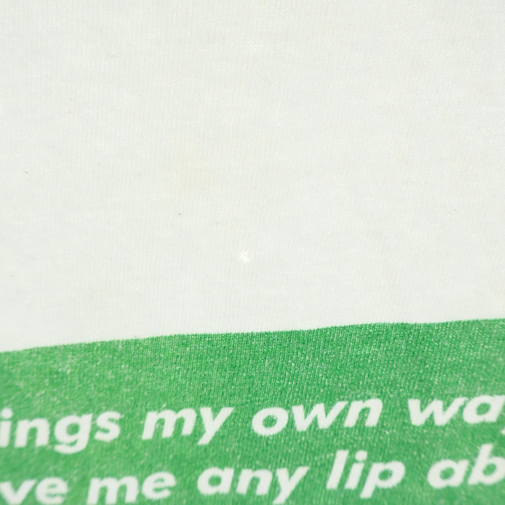 NO BRAND(ノーブランド) ゾロプリント クルーネック半袖Tシャツ カットソー アニメTシャツ ホワイト