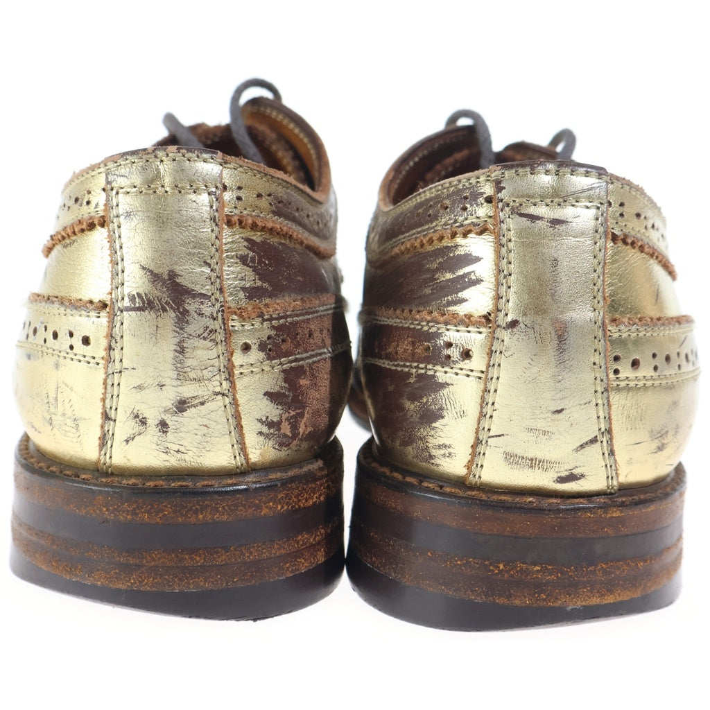 MIHARA YASUHIRO(ミハラヤスヒロ) WING CHIP GOLD LEATHER SHOES ウィングチップ ゴールドレザーシューズ 革靴 ブラウン/ゴールド 6325-0500