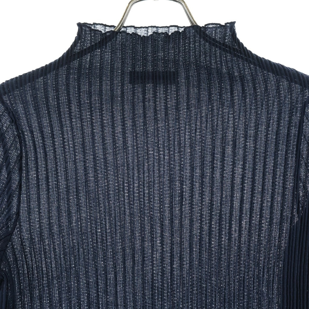 JIL SANDER(ジルサンダー) プリーツ ハイネック 長袖カットソー ネイビー JSPR707058WR45780802