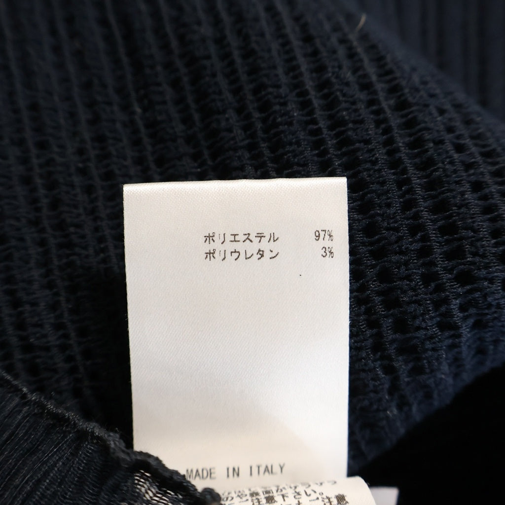 JIL SANDER(ジルサンダー) プリーツ ハイネック 長袖カットソー ネイビー JSPR707058WR45780802
