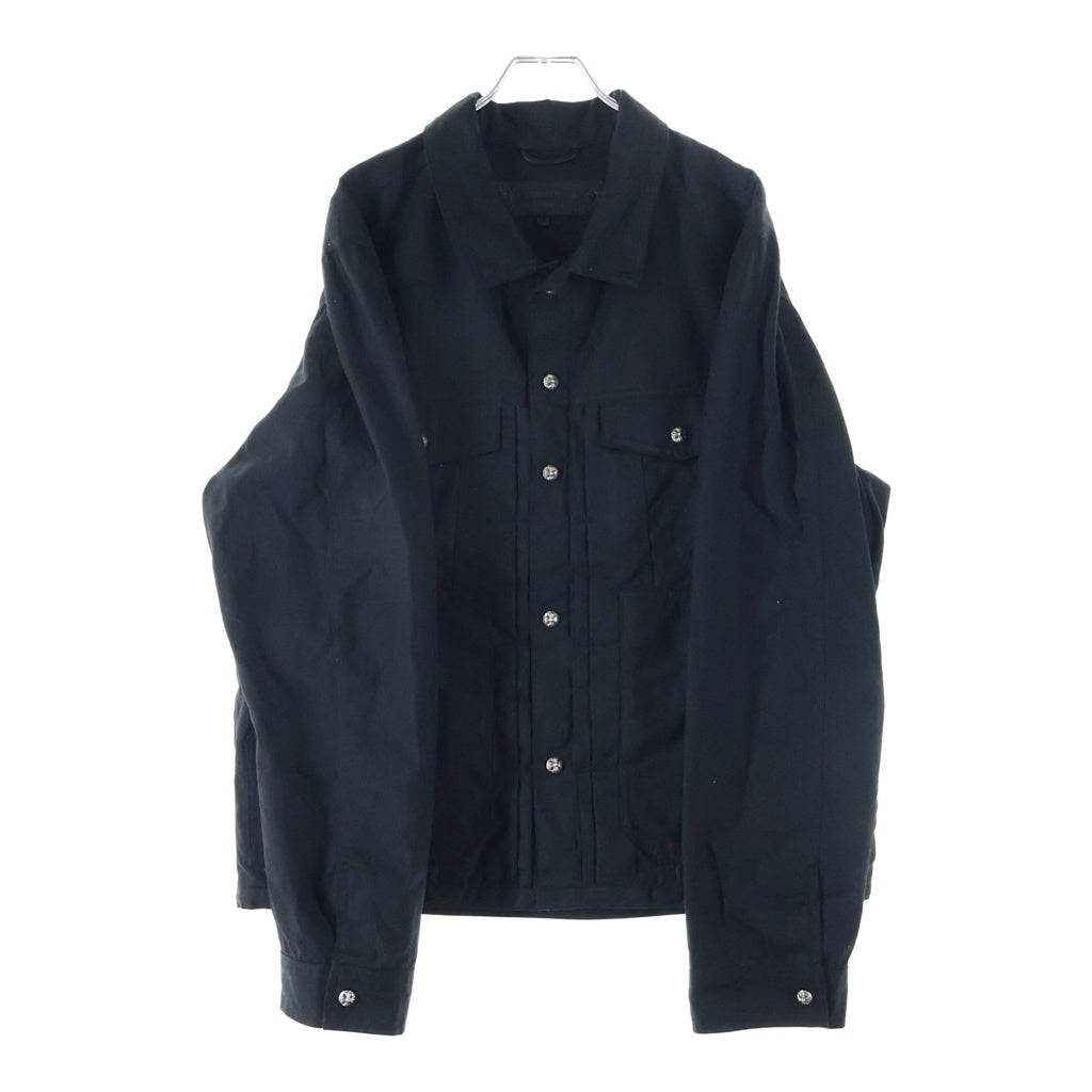 CHROME HEARTS(クロムハーツ) WHIPLASH CROSS BALL BUTTON OIL JACKET クロスボールボタン オイル加工ジャケット ブラック