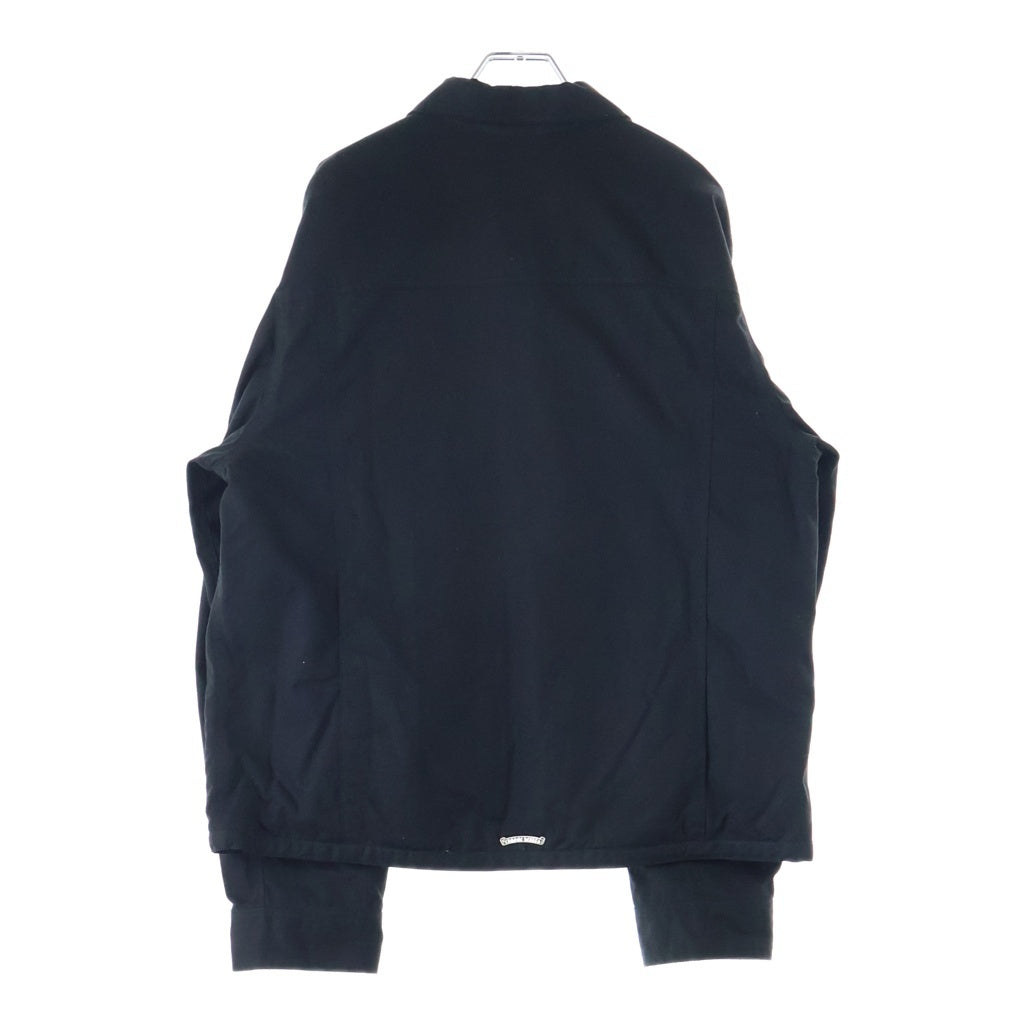 CHROME HEARTS(クロムハーツ) WHIPLASH CROSS BALL BUTTON OIL JACKET クロスボールボタン オイル加工ジャケット ブラック
