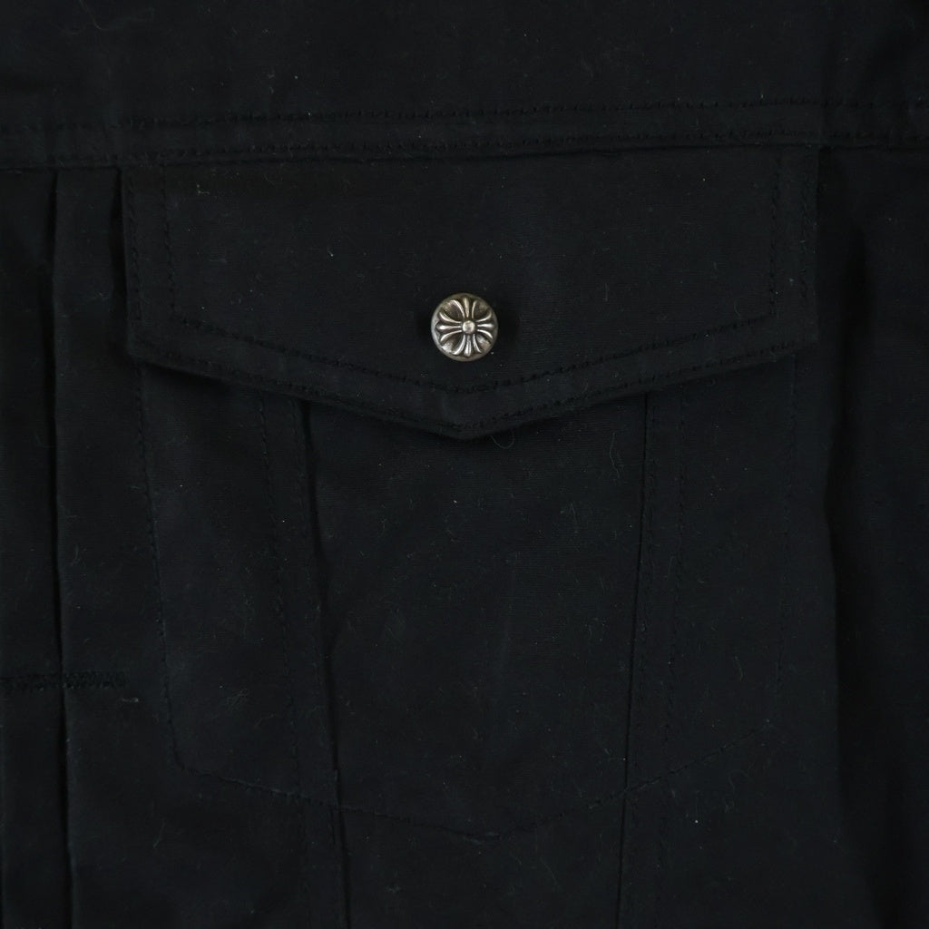 CHROME HEARTS(クロムハーツ) WHIPLASH CROSS BALL BUTTON OIL JACKET クロスボールボタン オイル加工ジャケット ブラック