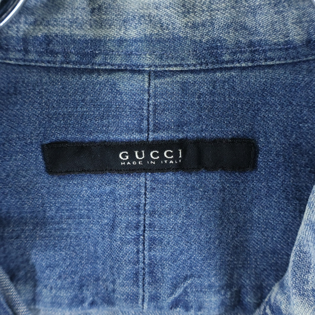 GUCCI(グッチ) トムフォード期 ロングスリーブデニムシャツ インディゴブルー