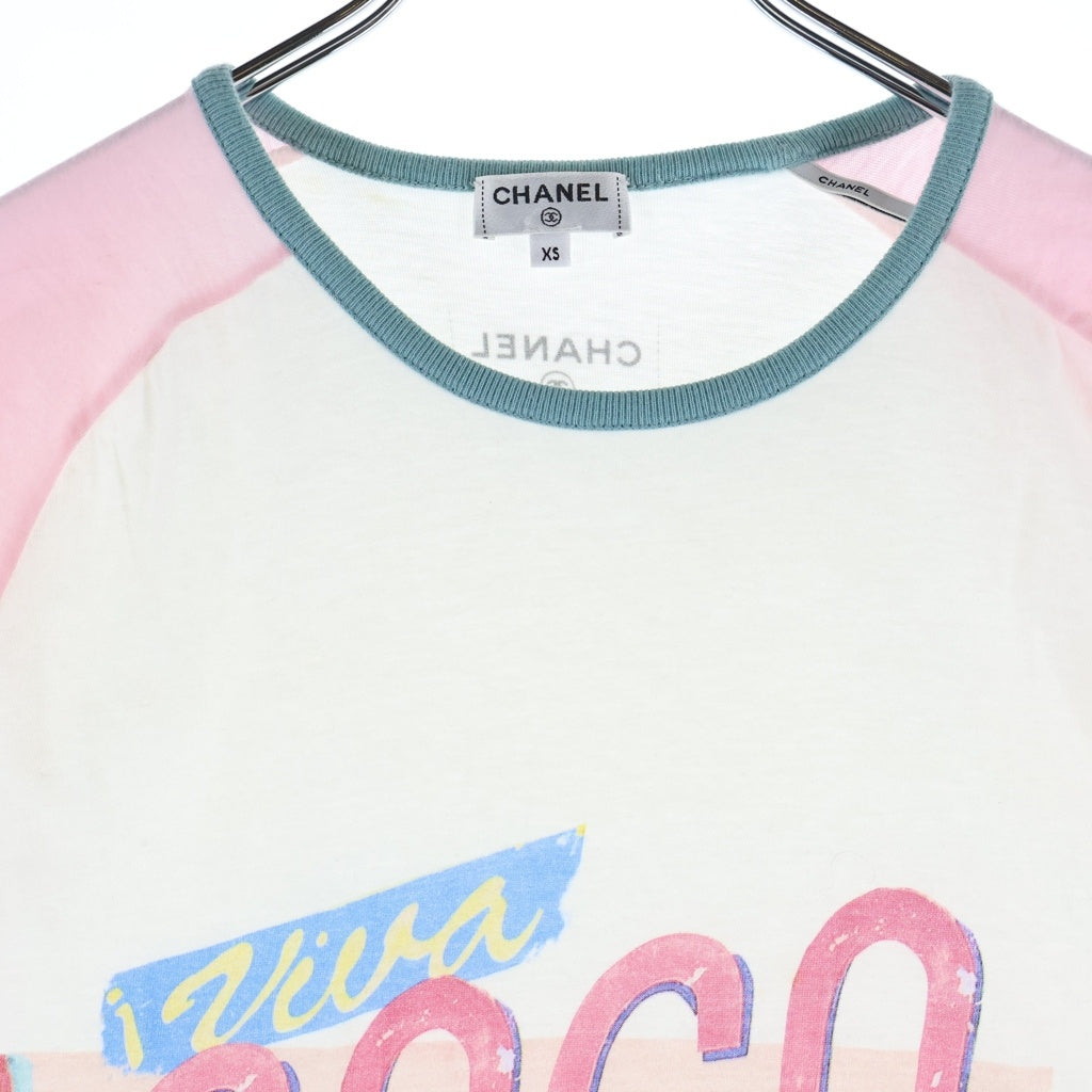 CHANEL(シャネル) COCO CUBA ココマーク プリント 半袖Tシャツ レディース ホワイト P55821K07323