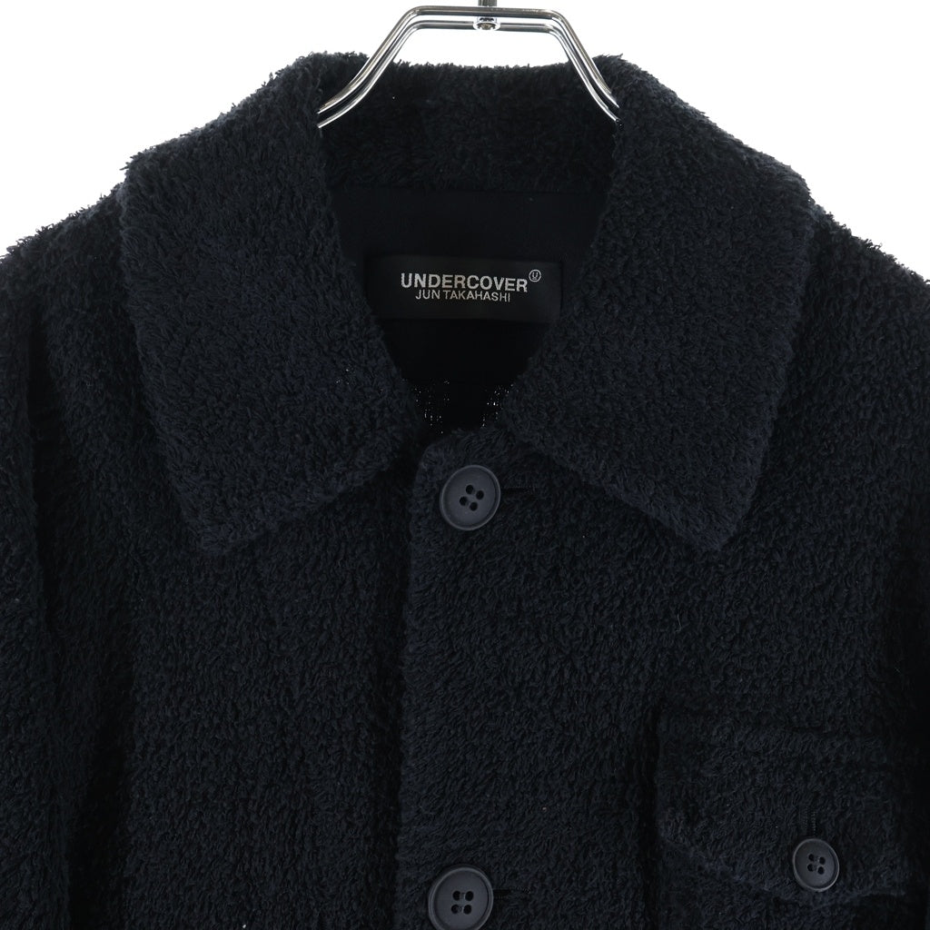 UNDERCOVER(アンダーカバー) 21SS コットンパイル ロングコート ブラック UC1A4303