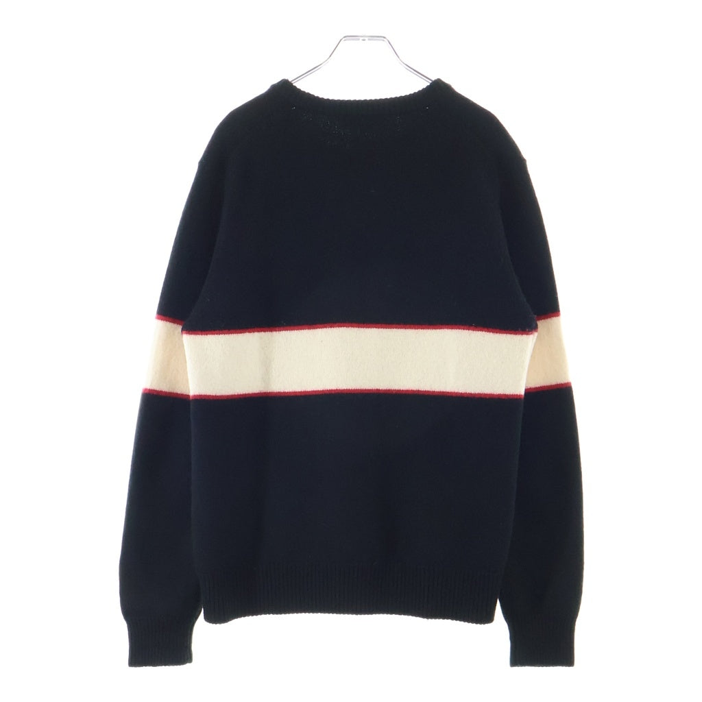 GIVENCHY(ジバンシィ) 18AW ウール フロントロゴ クルーネックニットセーター ブラック BM900G400M