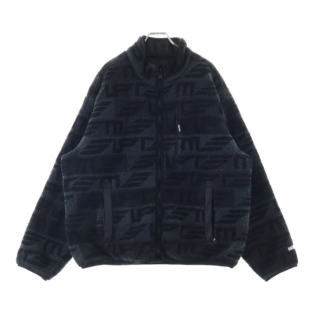 SUPREME(シュプリーム) 22AW Geo Reversible Windstopper Fleece Jacket ゲオ リバーシブル ウインドストッパー フリース ジップアップジャケット ブラック