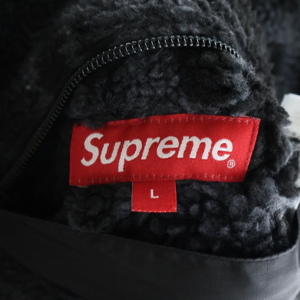 SUPREME(シュプリーム) 22AW Geo Reversible Windstopper Fleece Jacket ゲオ リバーシブル ウインドストッパー フリース ジップアップジャケット ブラック