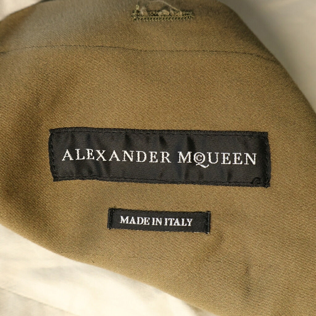 Alexander McQueen(アレキサンダーマックイーン) ダメージ加工 ミリタリージャケット 429296 ブラウン
