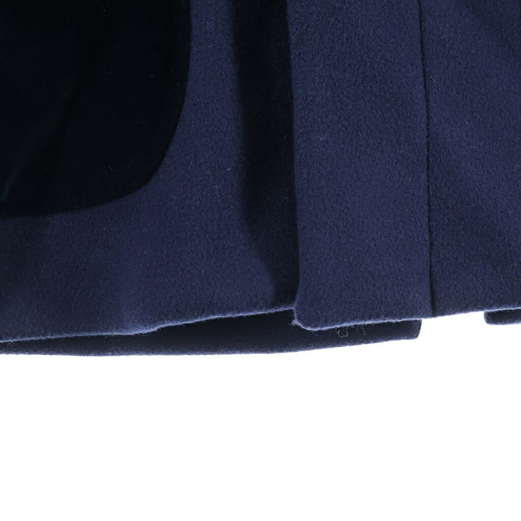 J.W.ANDERSON(ジェー ダブリュー アンダーソン) 15AW ベロアポケット ステンカラーウールコート ネイビー