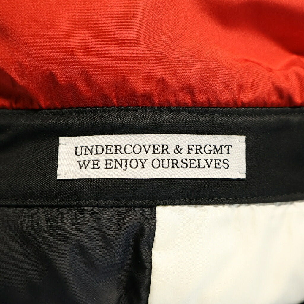 UNDERCOVER(アンダーカバー) 23AW × fragment design Co ギャバ薄中綿 裏チェッカーキルト ステンカラーコート ブラック UC2C9301-2