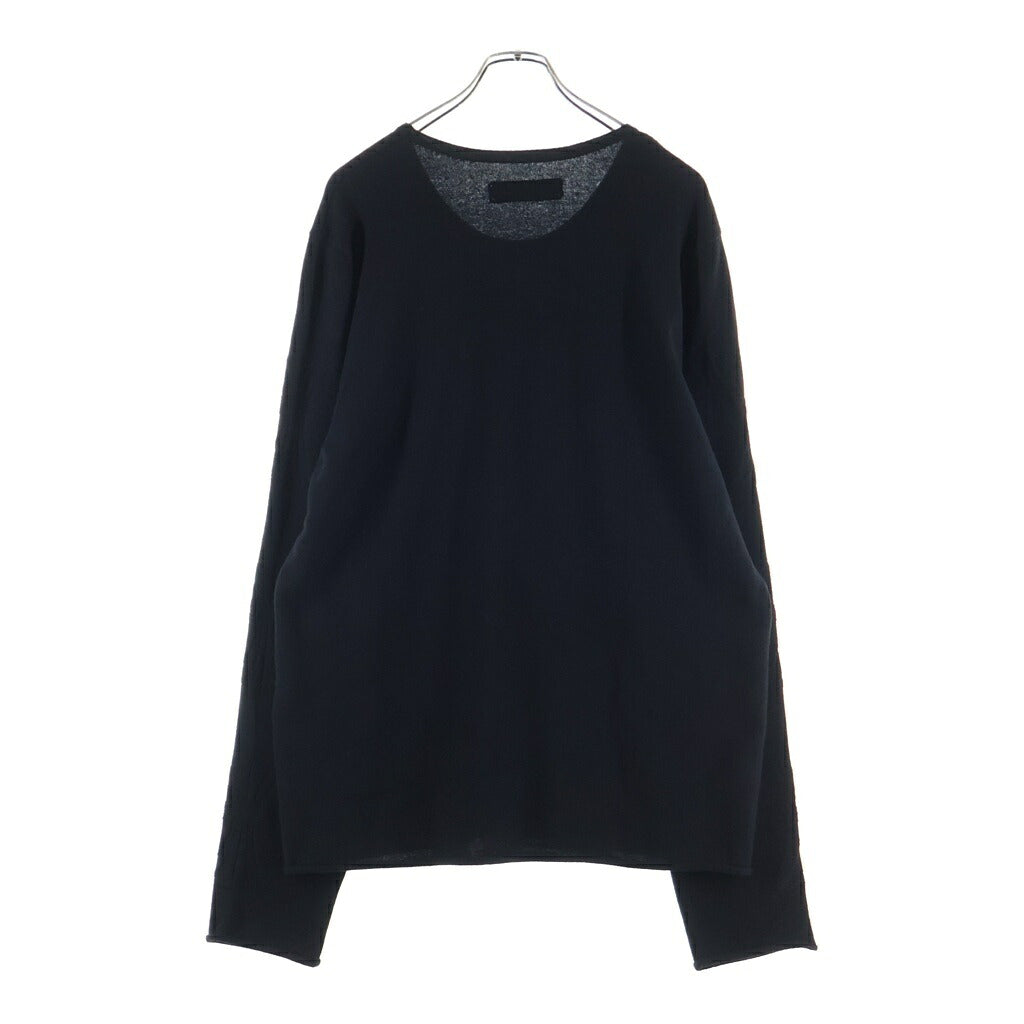 CHROME HEARTS(クロムハーツ) Y NOT CH CROSS EMBROIDERED CASHMERE KNIT ワイノット CHクロス 刺繍 クルーネックカシミヤニット セーター ブラック