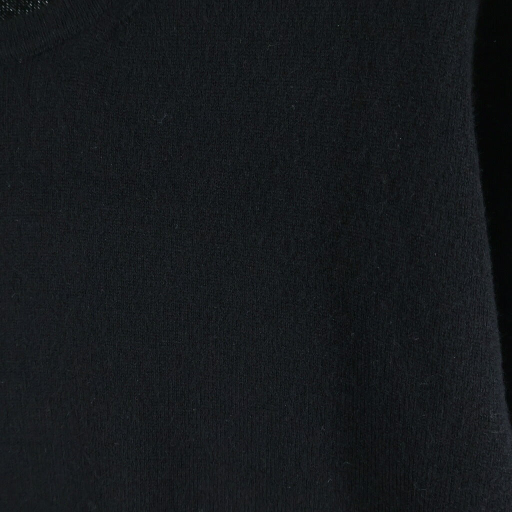 CHROME HEARTS(クロムハーツ) Y NOT CH CROSS EMBROIDERED CASHMERE KNIT ワイノット CHクロス 刺繍 クルーネックカシミヤニット セーター ブラック