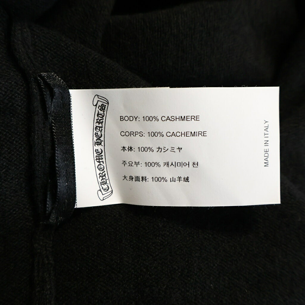CHROME HEARTS(クロムハーツ) Y NOT CH CROSS EMBROIDERED CASHMERE KNIT ワイノット CHクロス 刺繍 クルーネックカシミヤニット セーター ブラック
