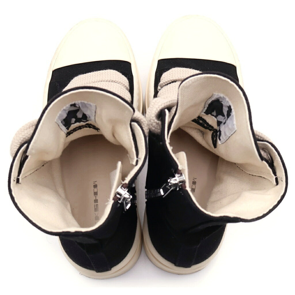 DRKSHDW(ダークシャドウ) MEGA BUMPER JUMBOLACE SNEAKS メガバンパー ジャンボレース ハイカットスニーカー ブラック