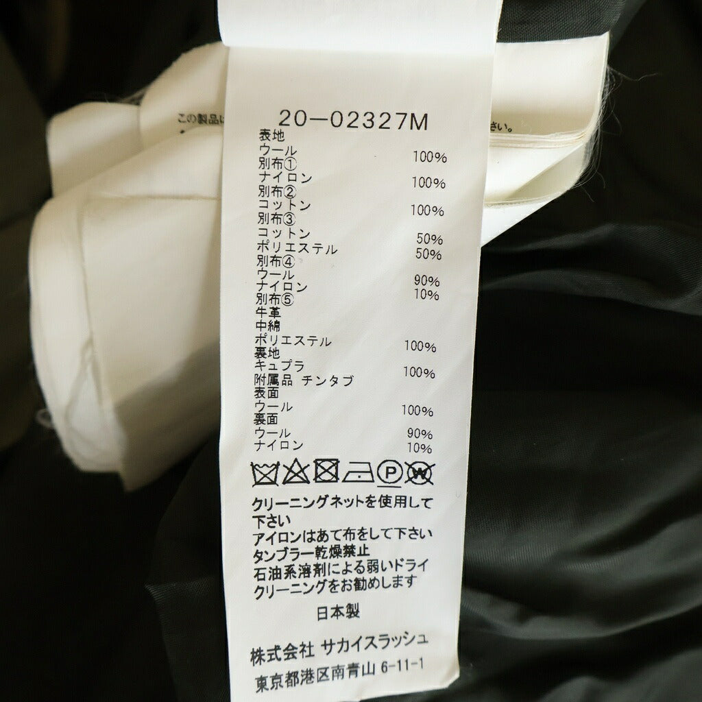 Sacai(サカイ) 20AW ×Dr.Woo Bandana Print Coat ×ドクターウー バンダナプリント コート カーキ 20-02327M