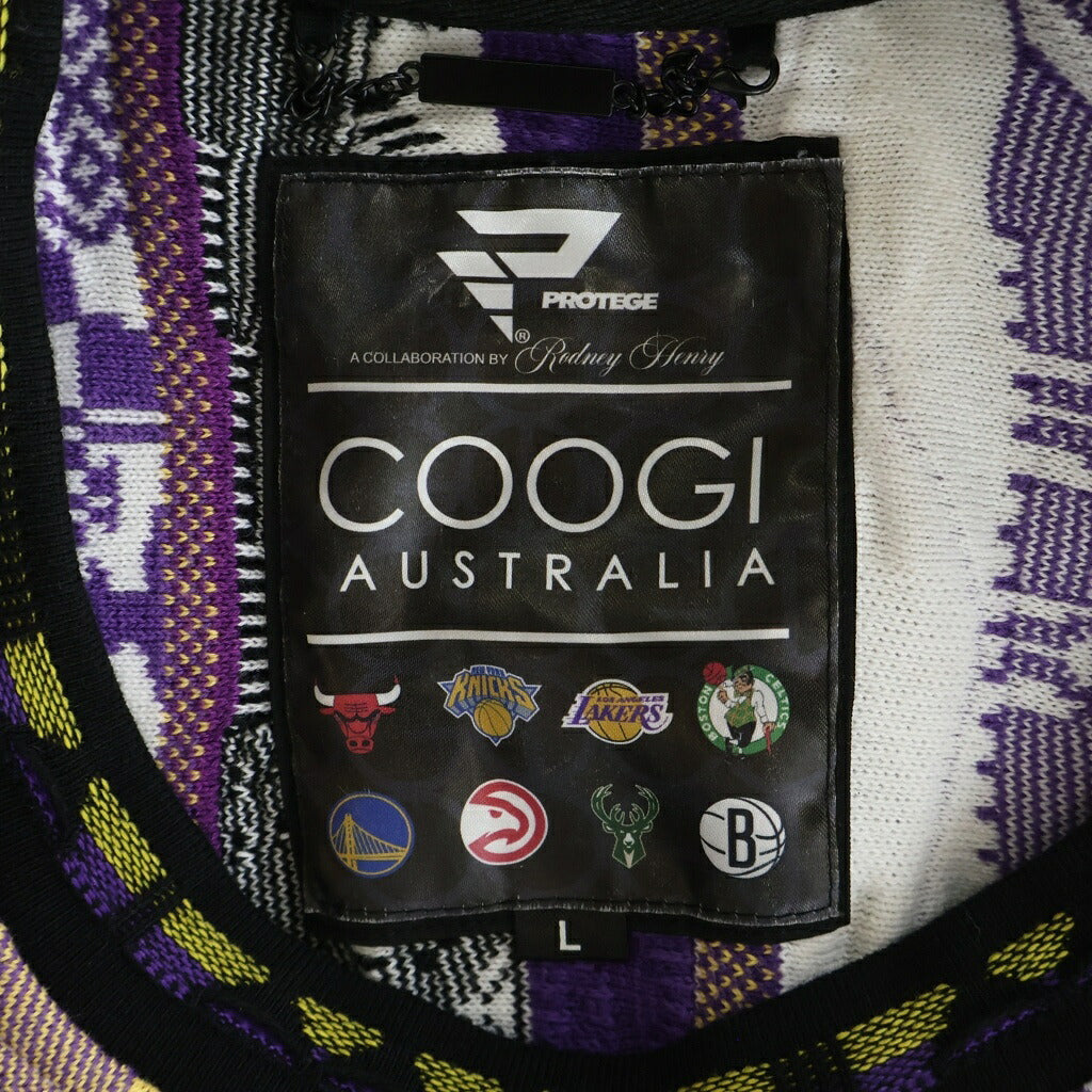 COOGI(クージー) ×NBA ×PROTEGE LOS ANGELES LAKERS SWEATER VEST レイカーズ ロゴ刺繍 タンクトップ マルチ