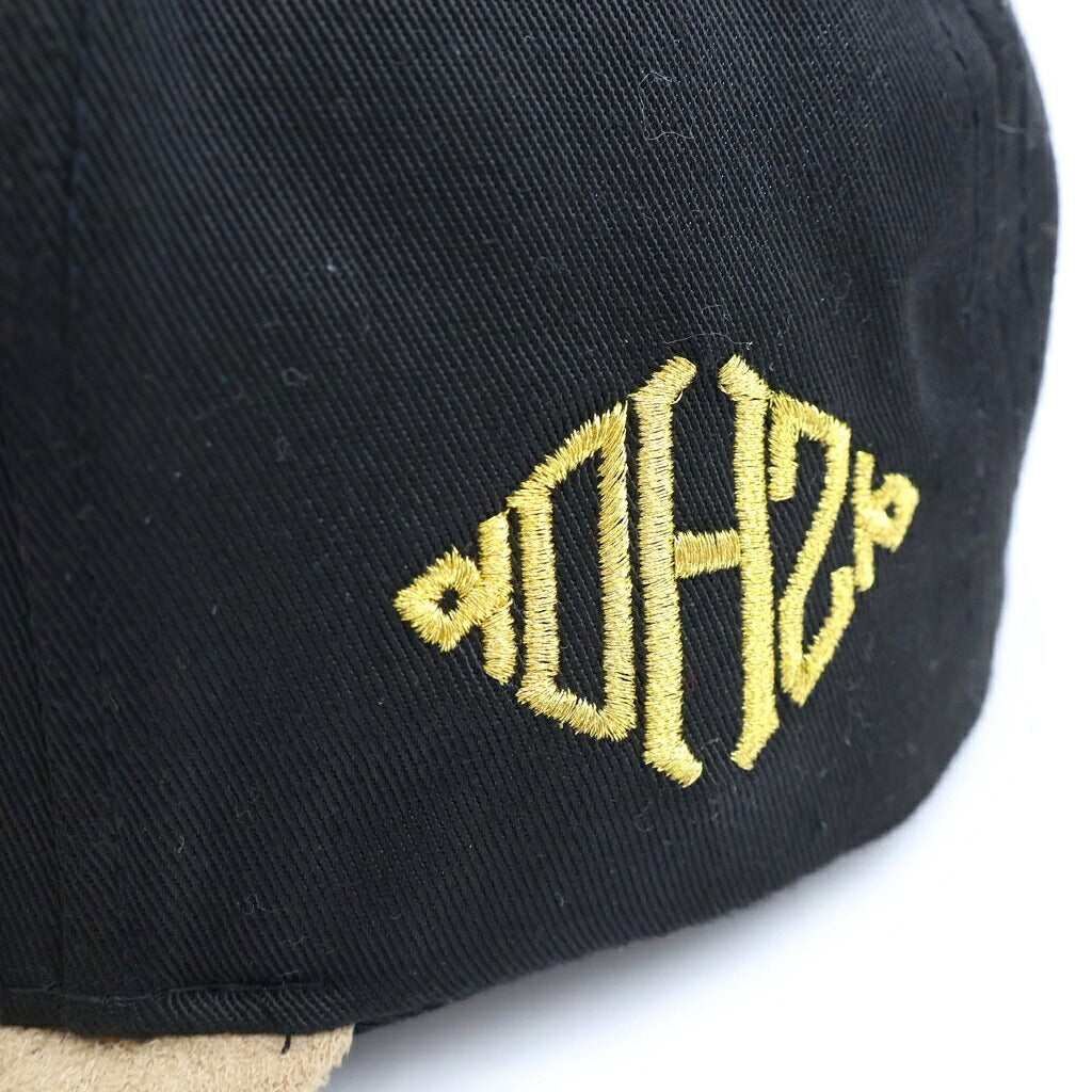 KILLL THE HYPE(キル ザ ハイプ) LA UPSIDE DOWN LOGO CAP ロサンゼルス・ドジャース アップサイドダウンロゴ バイアカラー スエード キャップ ブラック/ベージュ