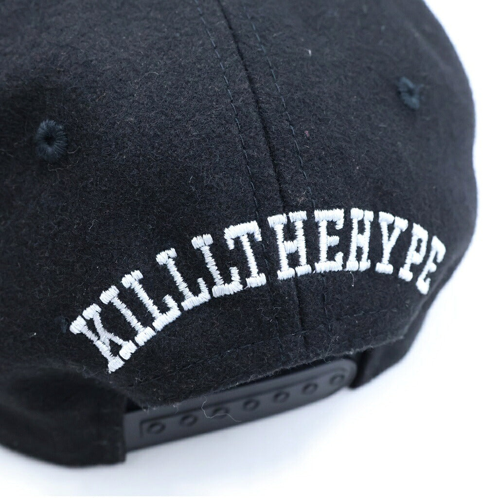 KILLL THE HYPE(キル ザ ハイプ) LA UPSIDE DOWN LOGO CAP ロサンゼルス・ドジャース アップサイドダウンロゴ フェルト キャップ ブラック
